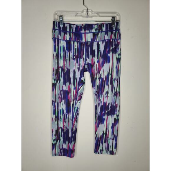 Athleta purple pink back zip capri leggings - medium 438851 - Picture 1 of 8